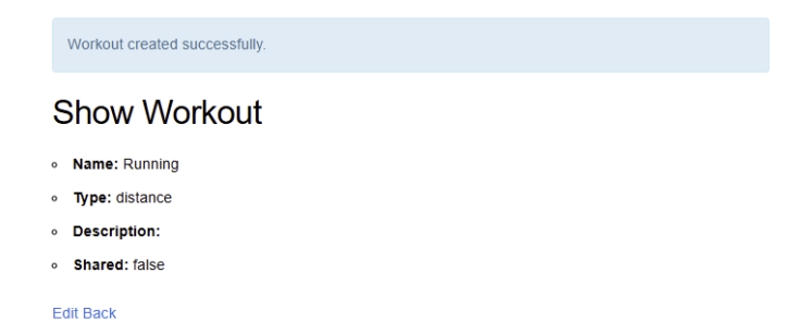 Workout Type Dropdown